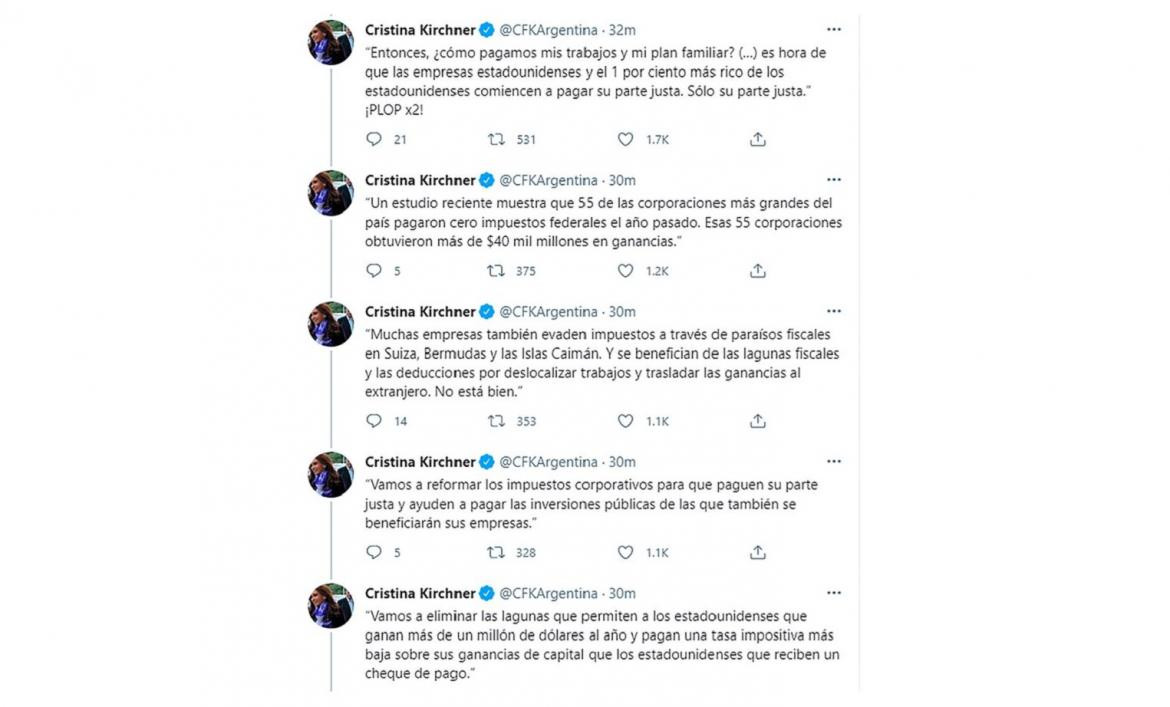 Hilo de Twitter CFK por discurso de Biden 3