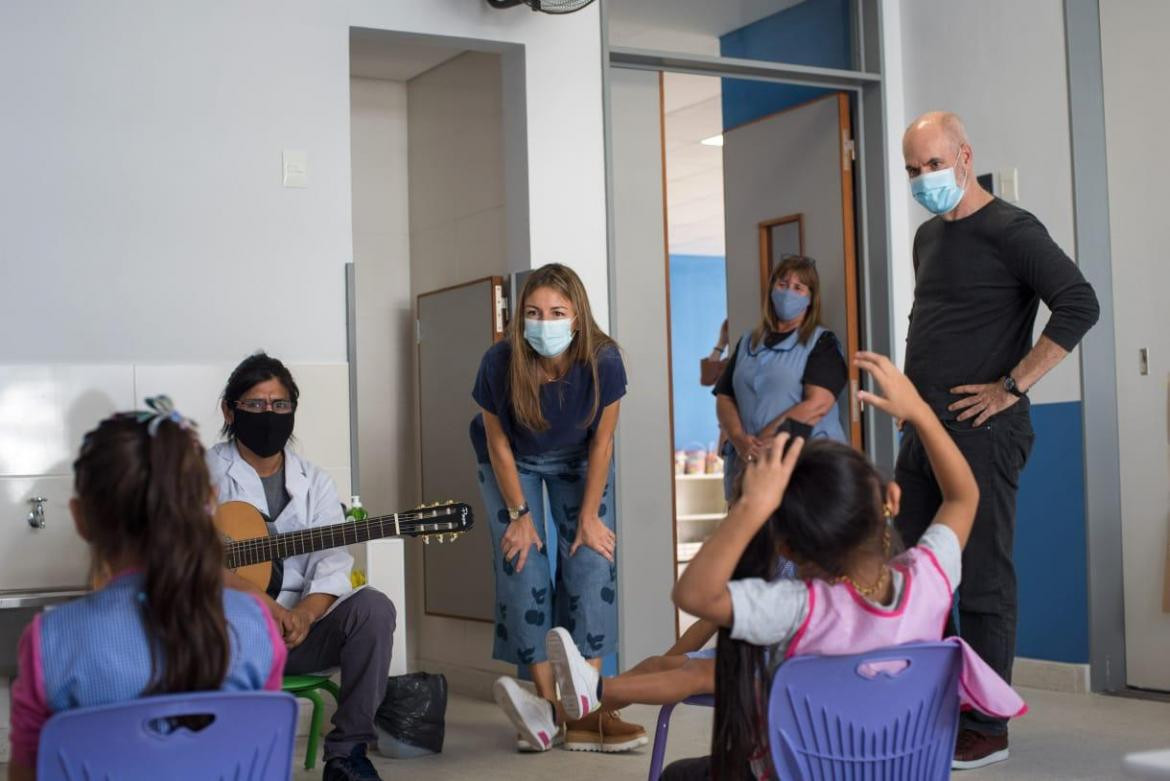 Horacio Rodríguez Larreta en escuela porteña, AGENCIA NA