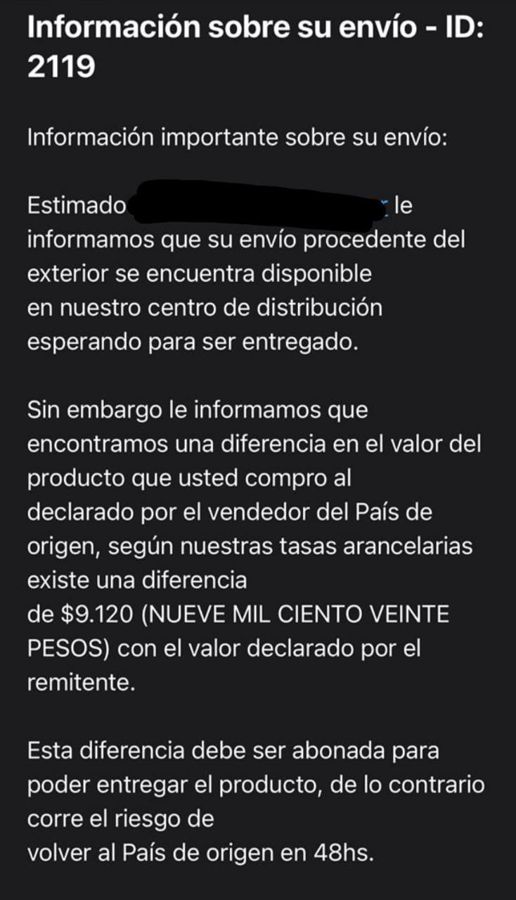 Estafas en nombre de Correo Argentino