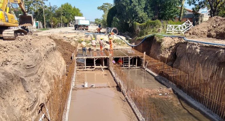 Merlo: avanza la obra hidráulica del Arroyo Salguero. Prensa Merlo