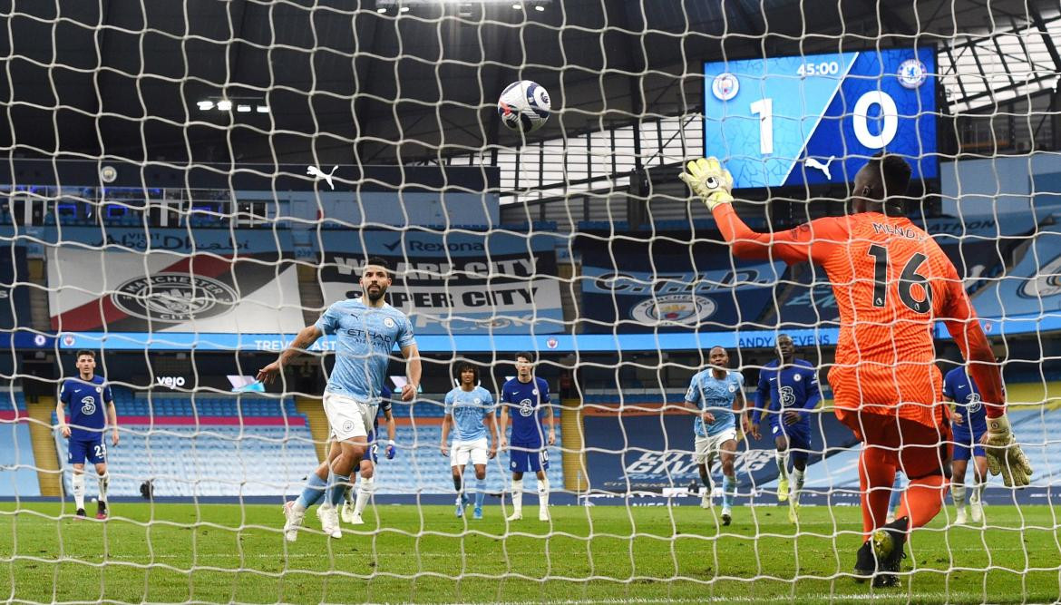 Sergio Agüero, Manchester City vs. Chelsea, Premier League, Reuters