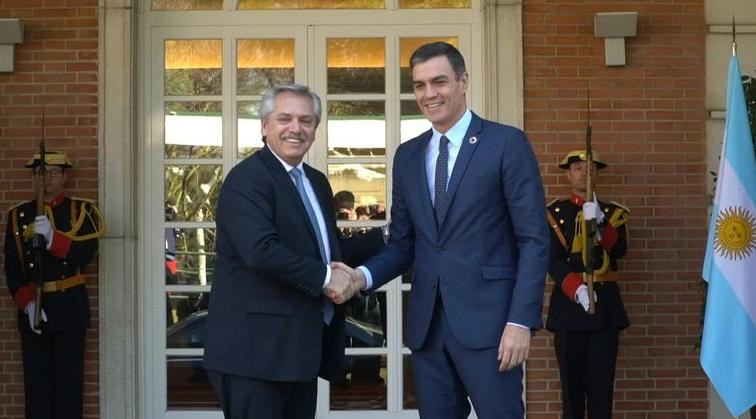 Alberto Fernández y Pedro Sánchez, gira por Europa, foto Presidencia