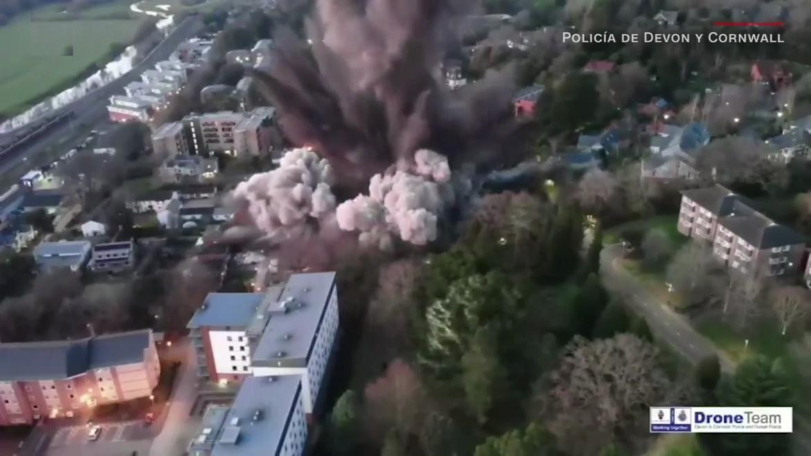 Explosión de bomba de la segunda Guerra Mundial