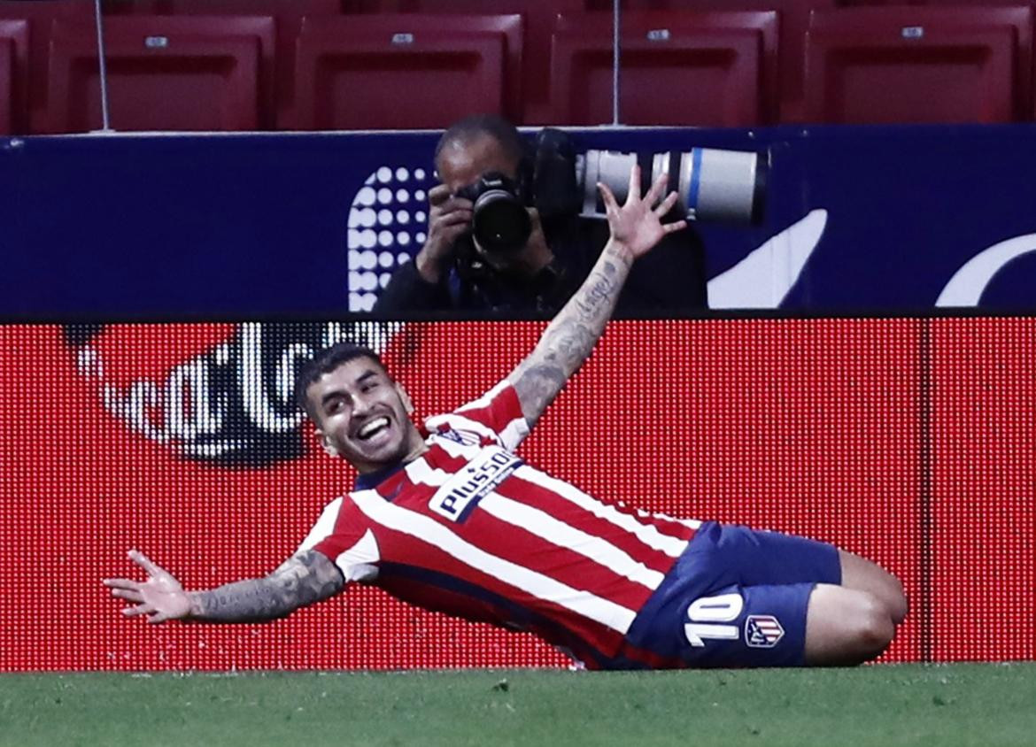 Festejo de Ángel Correa para el Atlético Madrid ante Real Sociedad por la Liga, REUTERS