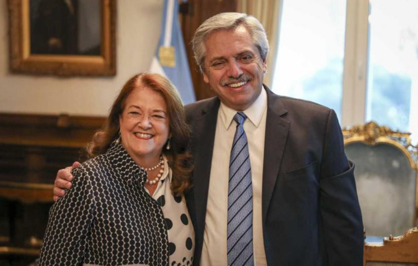 Alicia Castro y Alberto Fernández, NA