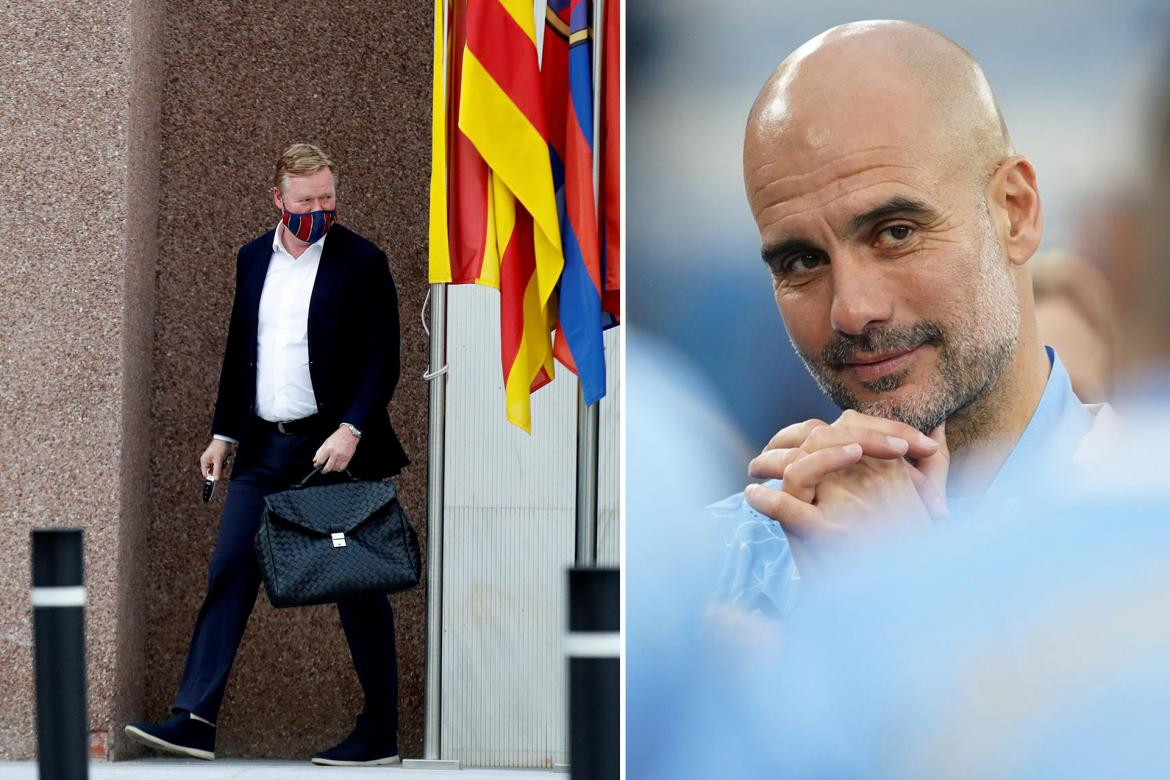 Ronald Koeman y Pep Guardiola, fotos EFE