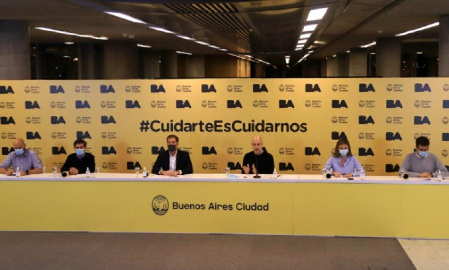 Conferencia de Larreta por nuevas medidas, NA