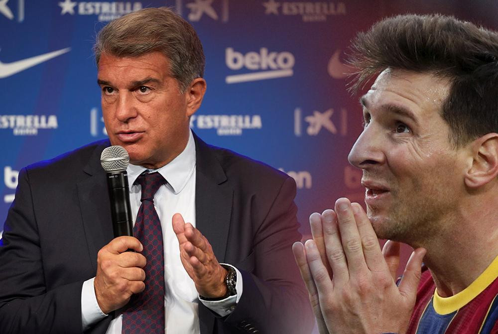 Joan Laporta, Lionel Messi, Barcelona, EFE, Reuters