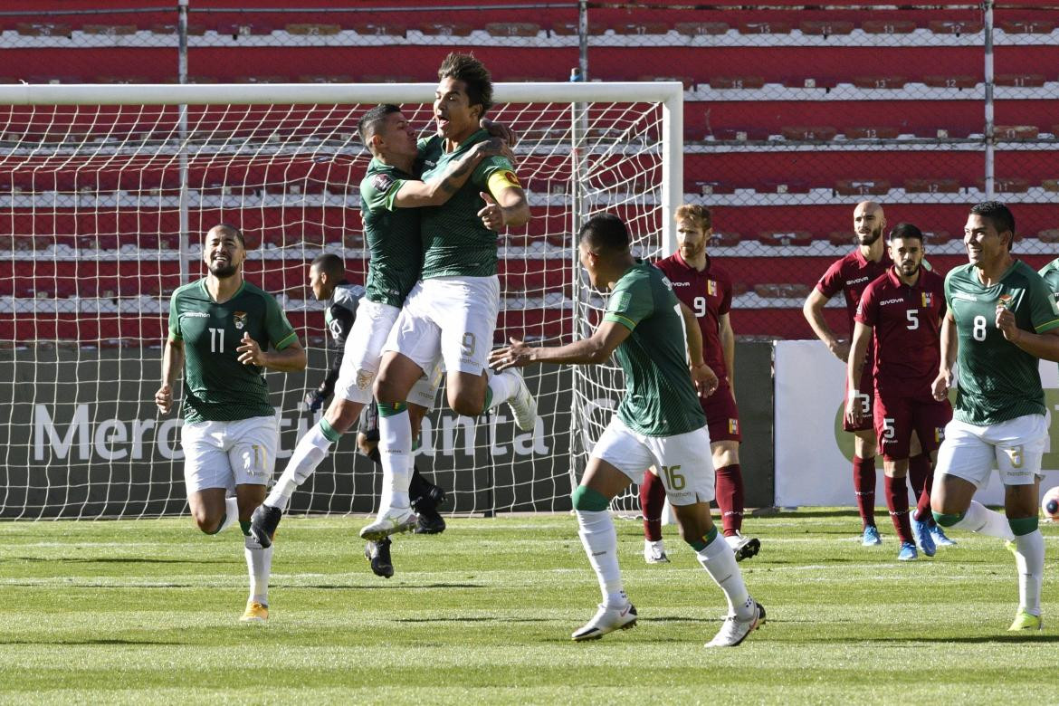 Festejo de Bolivia ante Venezuela por las Eliminatorias, AGENCIA EFE