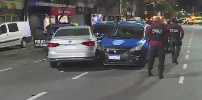 Violento choque en Balvanera, foto NA