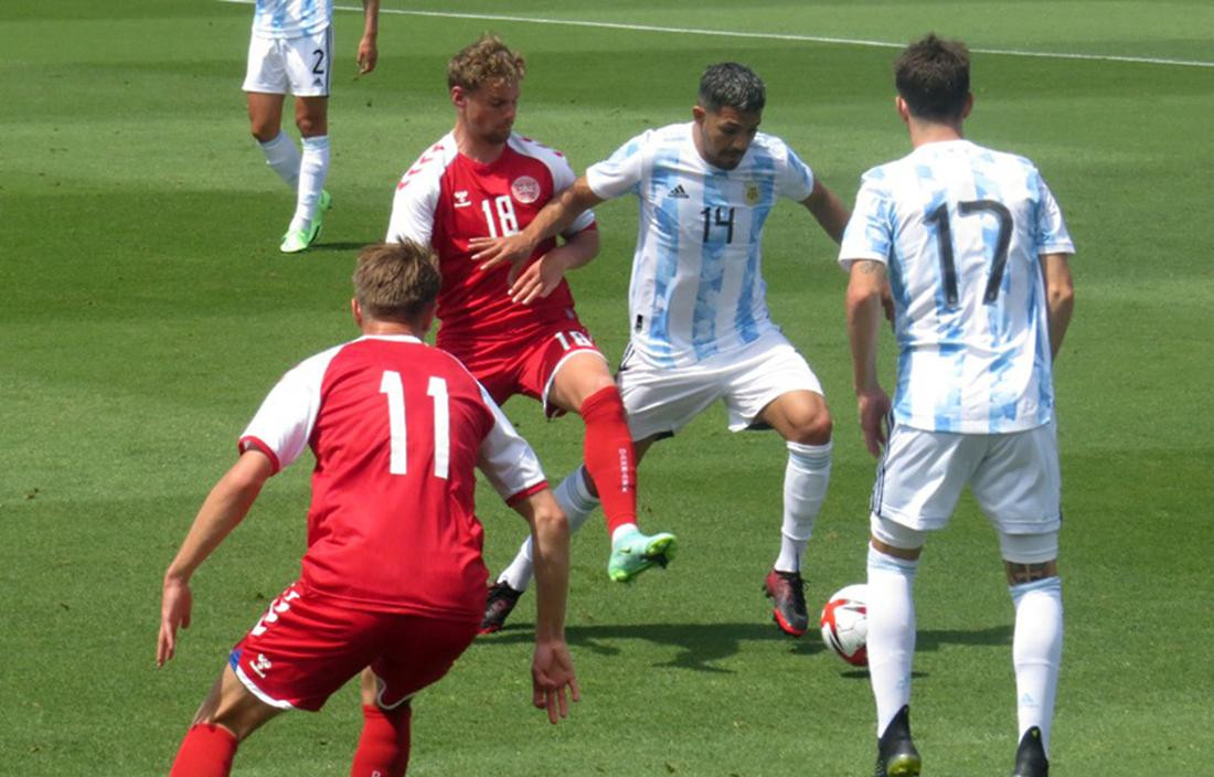 Argentina vs. Dinamarca, Selección sub 23, NA.
