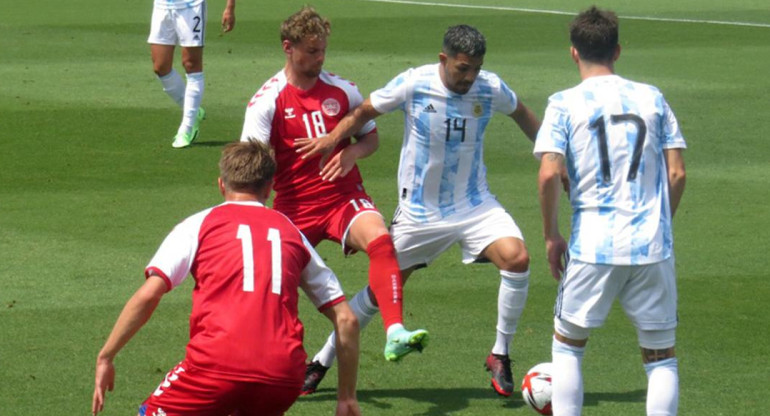 Argentina vs. Dinamarca, Selección sub 23, NA.