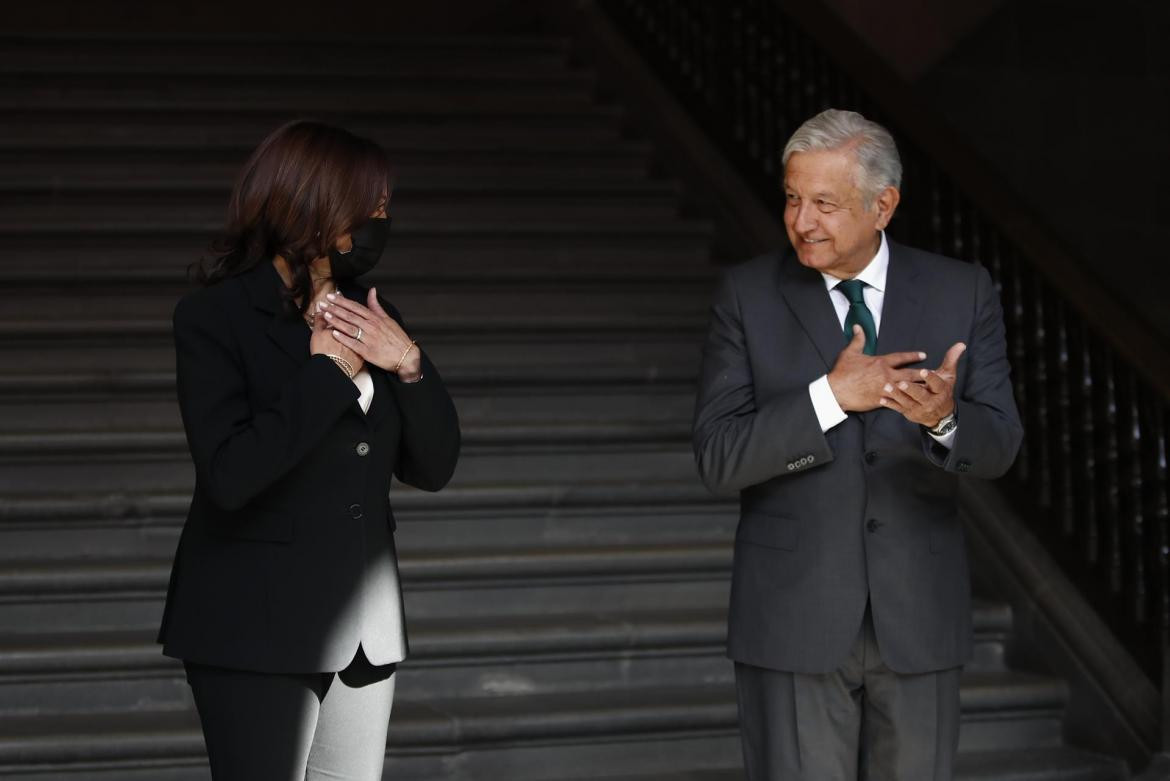 Kamala Harris y Andrés Manuel López Obrador, AGENCIA EFE