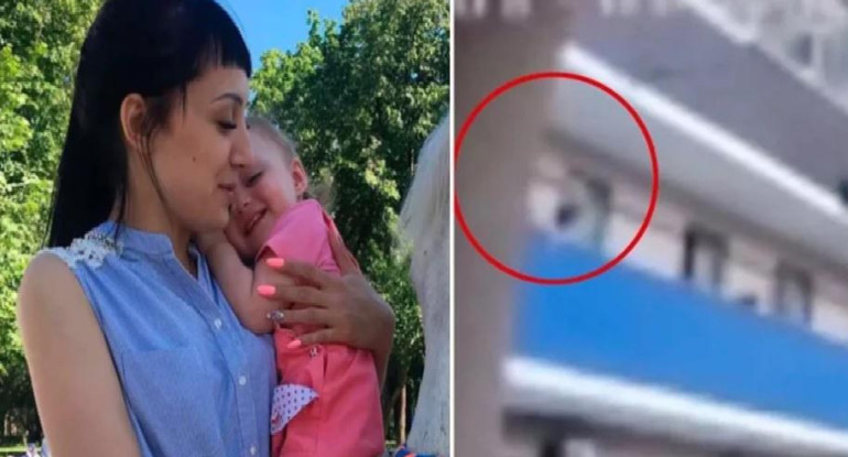Mujer colgó a su hija del balcón porque lloraba. 