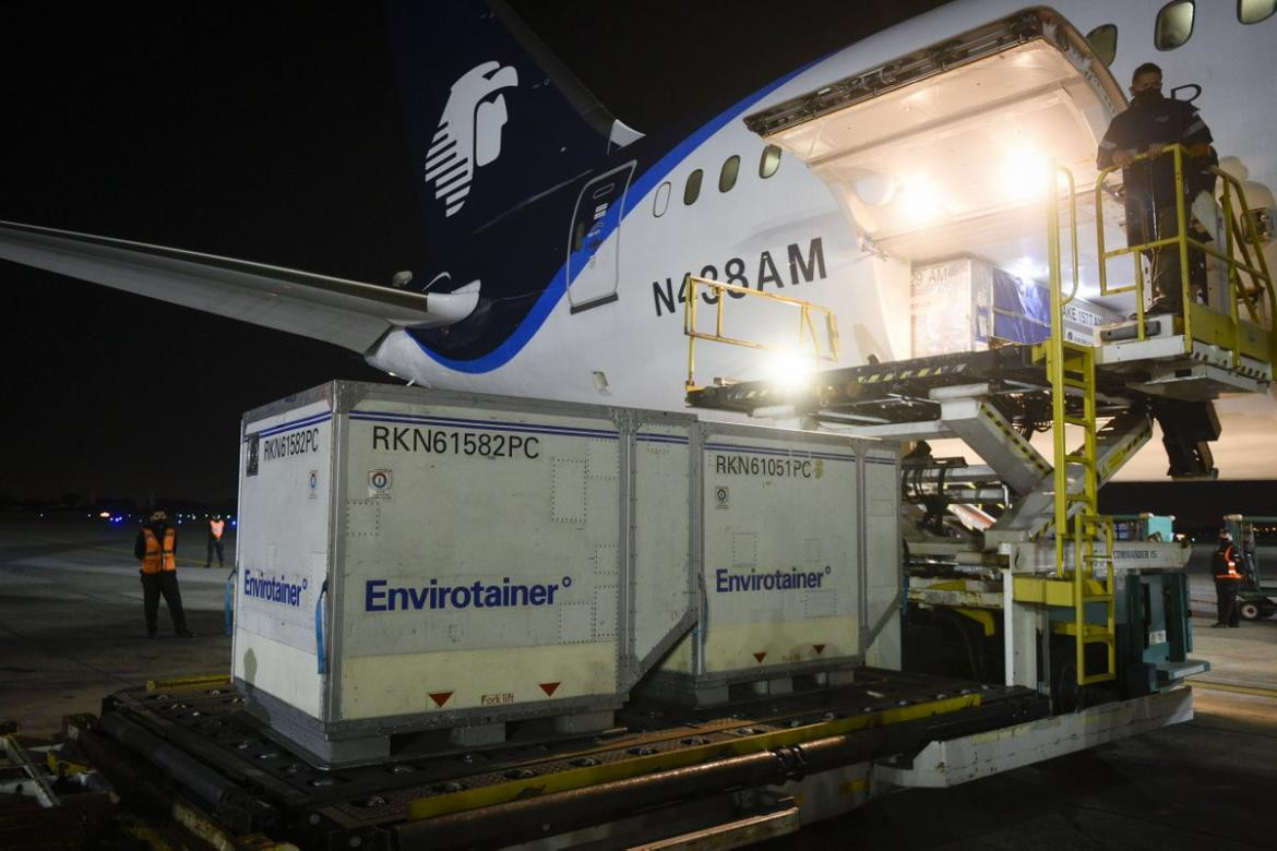 Vuelo de Aeroméxico con vacunas coronavirus