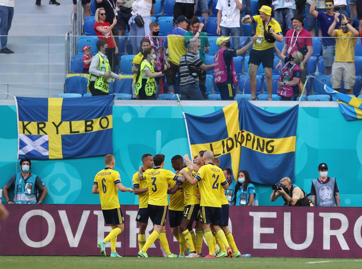 Festejo de Suecia ante Eslovaquia por la Eurocopa, REUTERS