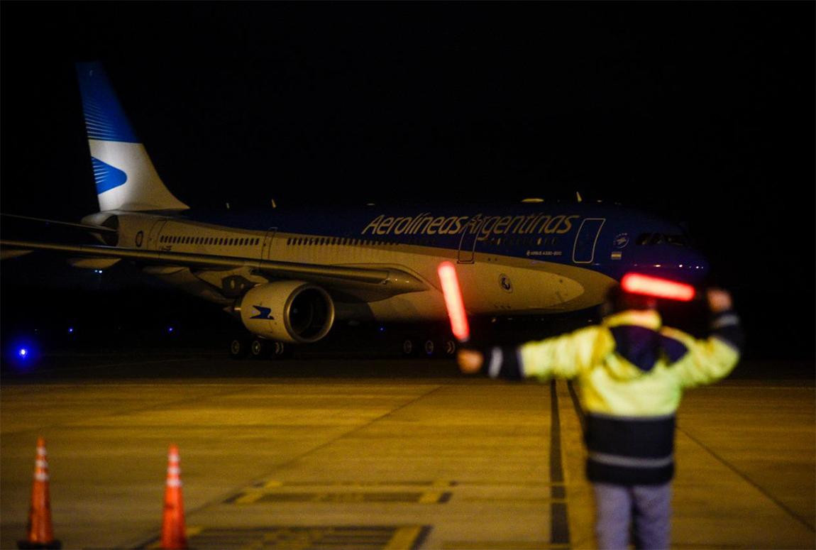 Avión de Aerolíneas Argentina, vacunas por coronavirus, Foto Presidencia de la Nación