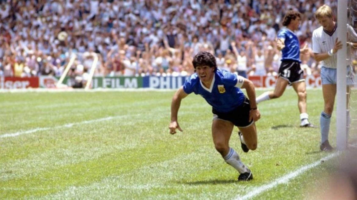 Gol de Maradona contra Inglaterra en el Mundial 1986