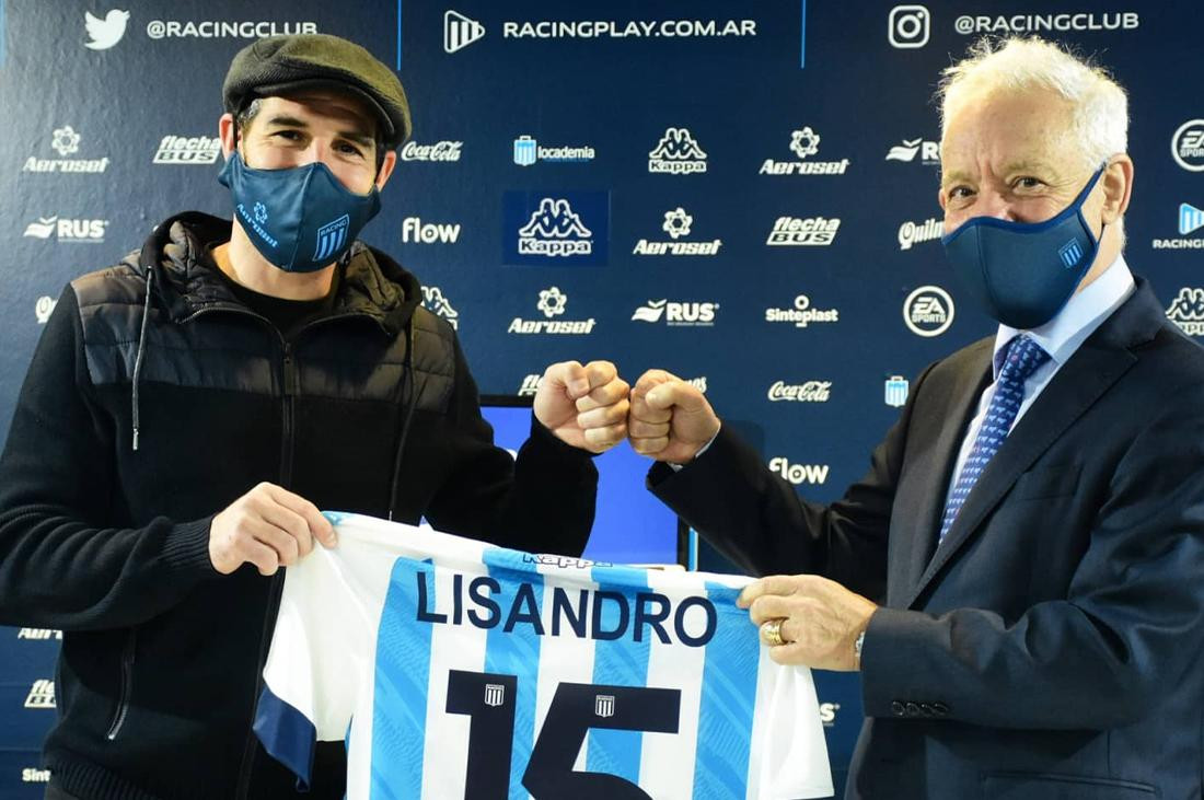 Lisandro López, Víctor Blanco, Racing Club, fútbol, NA
