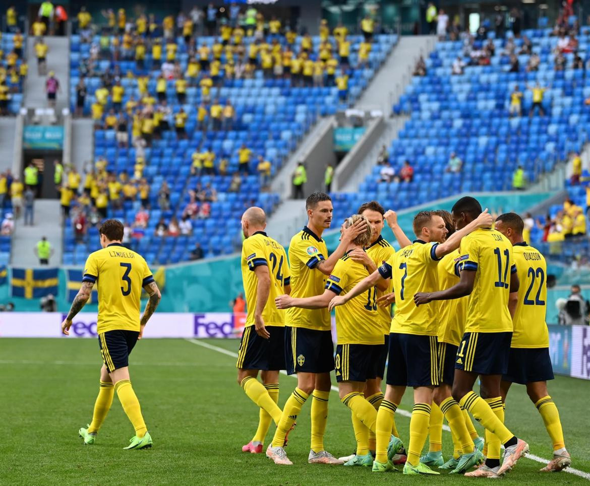 Festejo de Suecia ante Polonia por la Eurocopa, AGENCIA EFE