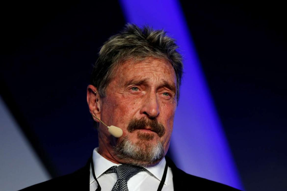 John McAfee debía responder a la Justicia norteamericana por presunta evasión de impuestos, REUTERS