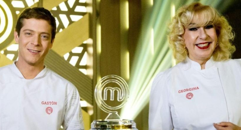 Gastón Dalmau y Georgina Barbarrosa en la final de Masterchef Celebrity