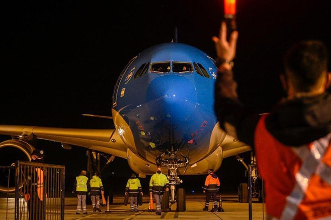 Avión de Aerolíneas Argentina, vacunas por coronavirus, Foto Presidencia de la Nación