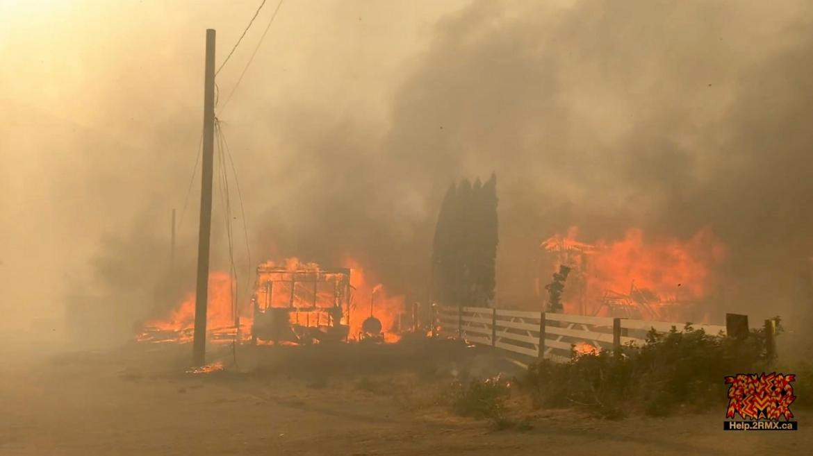 Ola de calor en Canadá: incendio borró del mapa el pueblo de Lytton, Reuters.