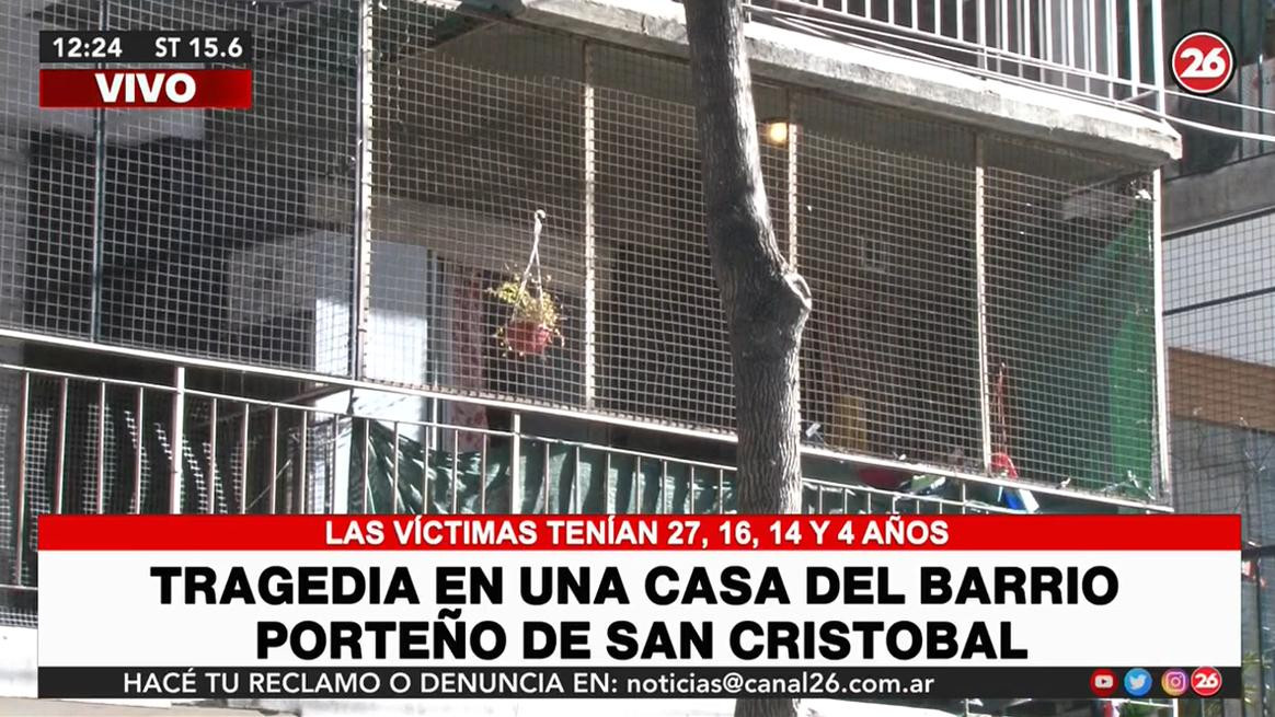 Tragedia en San Cristóbal, tres menores y una joven murieron intoxicados con monóxido de carbono, canal 26	