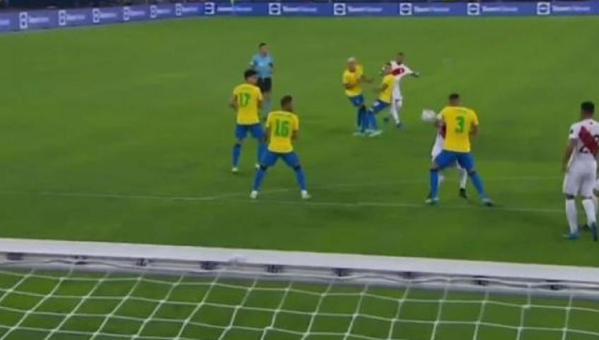 Jugada polémica de Brasil - Perú en la Copa América