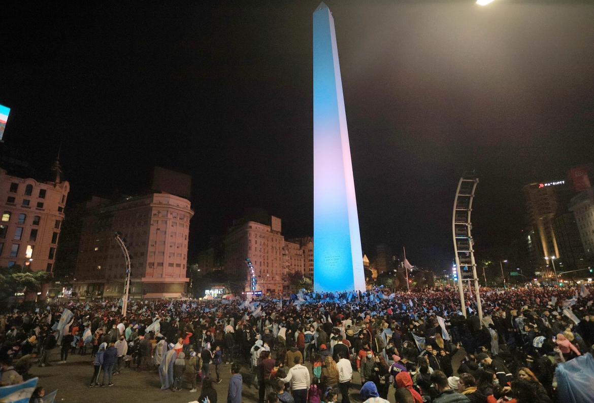 Festejos en el Obelisco, Copa América, Reuters