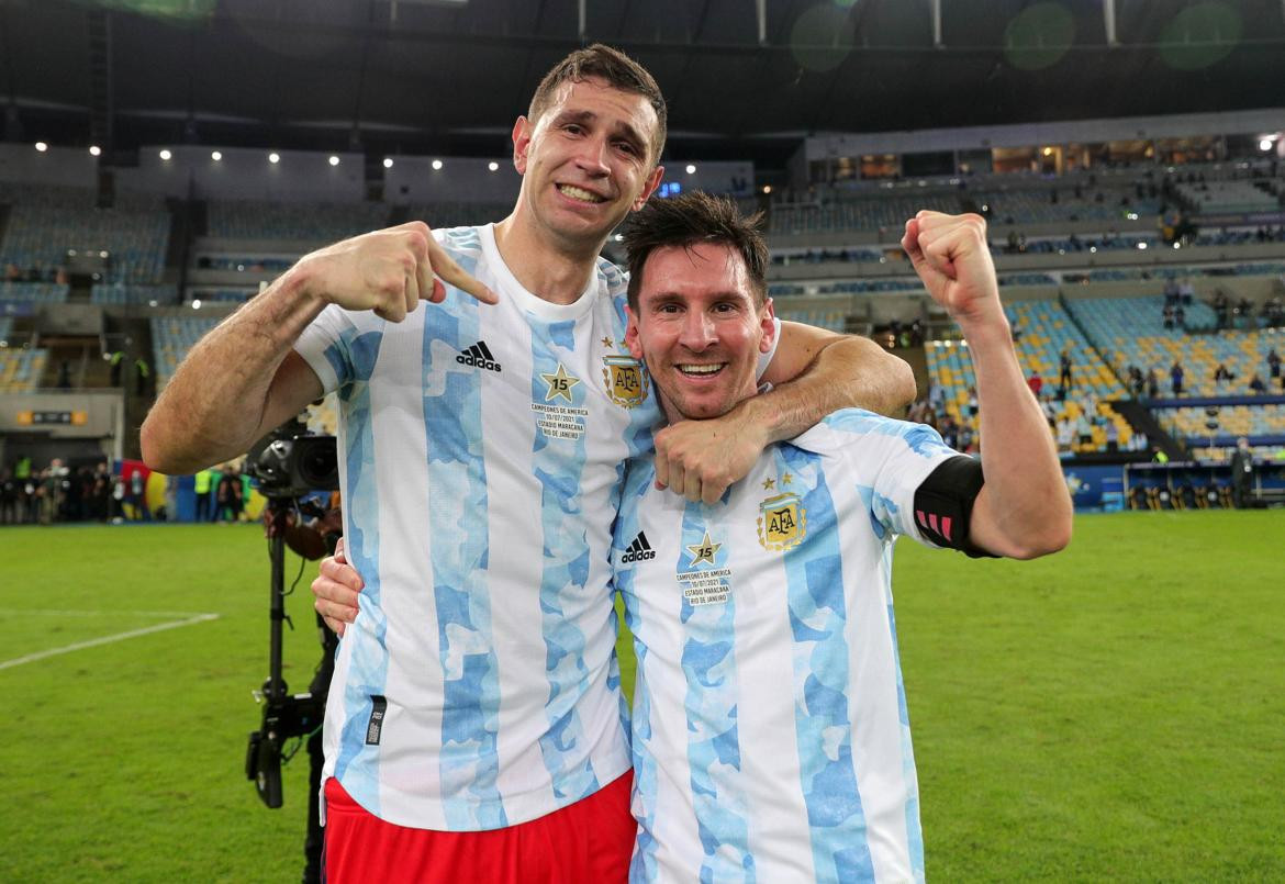 Emiliano Martínez y Lionel Messi, Copa América, NA