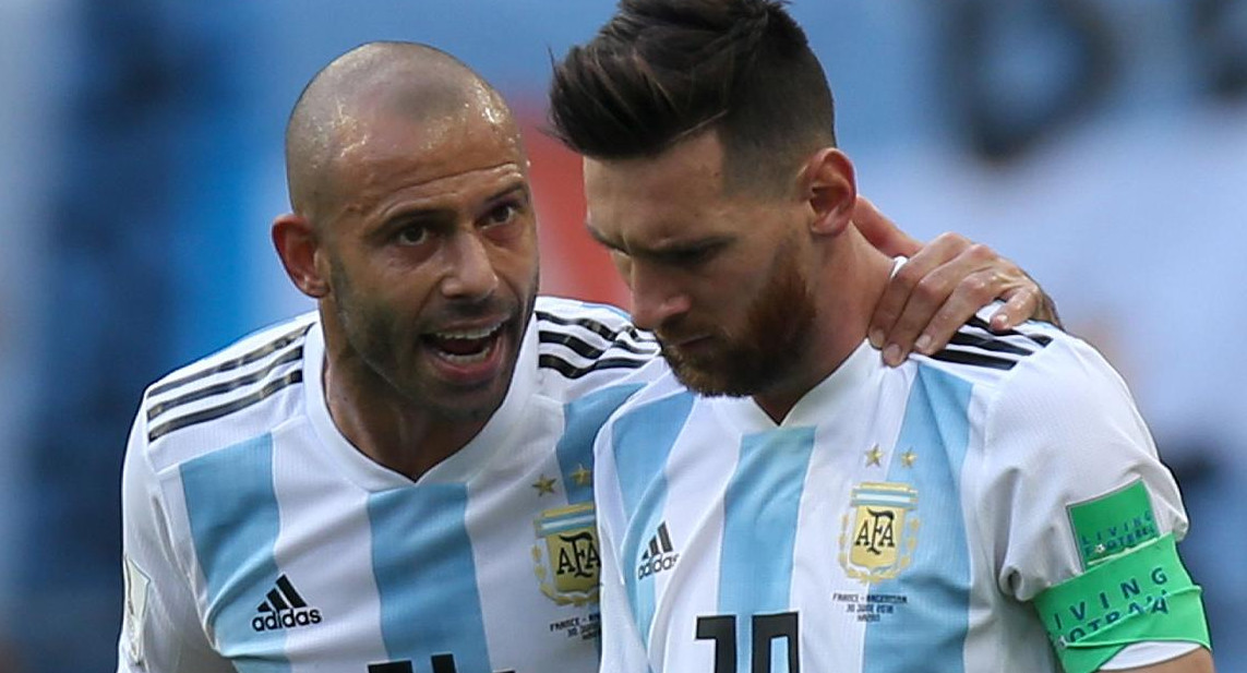 Mascherano y Messi, Selección Argentina, fútbol, NA