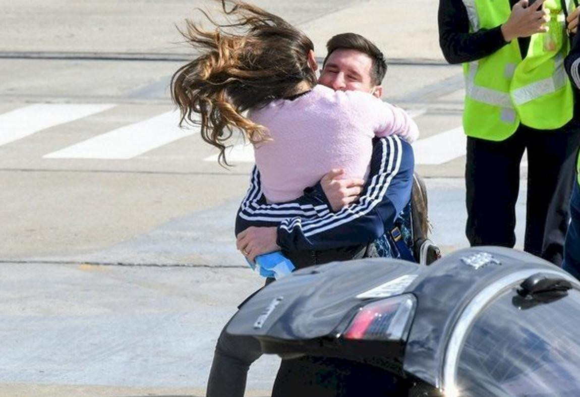 Así recibió Antonela Roccuzzo a Messi en Rosario