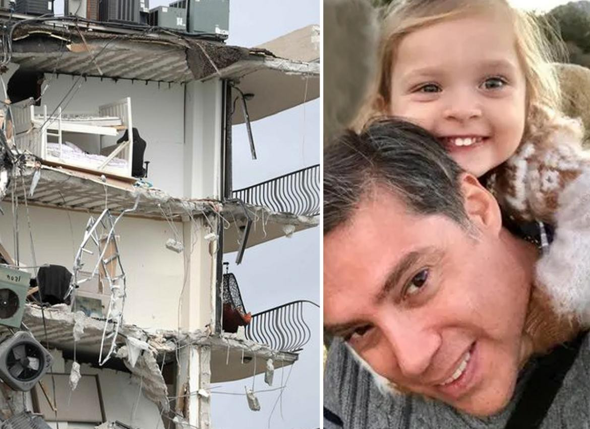 Andrés Galfrascoli y su hija, derrumbe en Miami