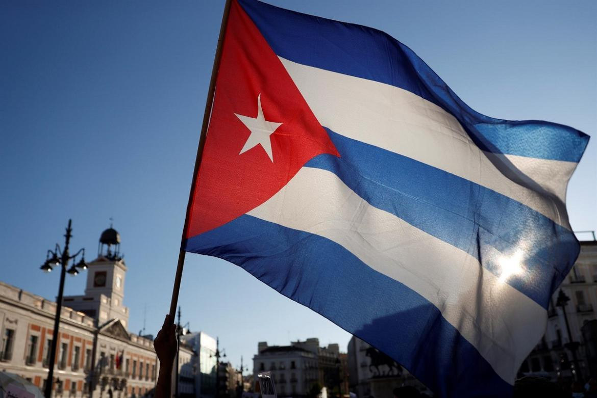 Bandera de Cuba, protestas, Agencia EFE.