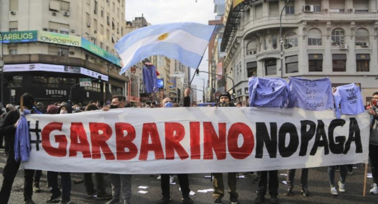 Protestas de trabajadores de Garbarino, NA