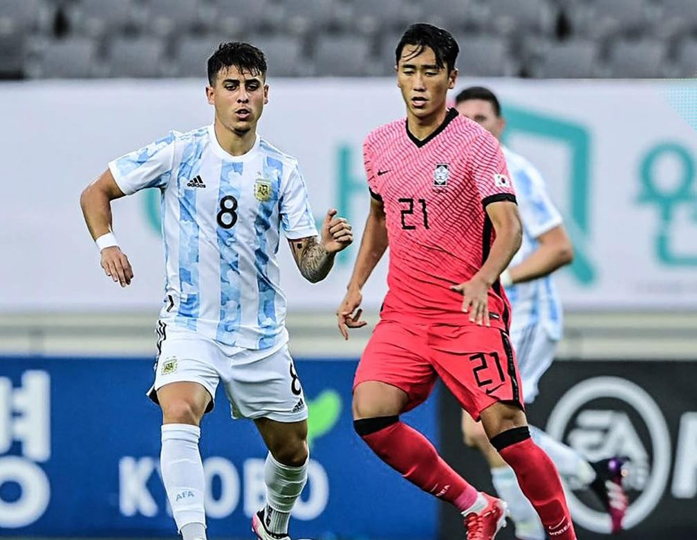 Amistoso entre la sub23 argentina y Corea, NA