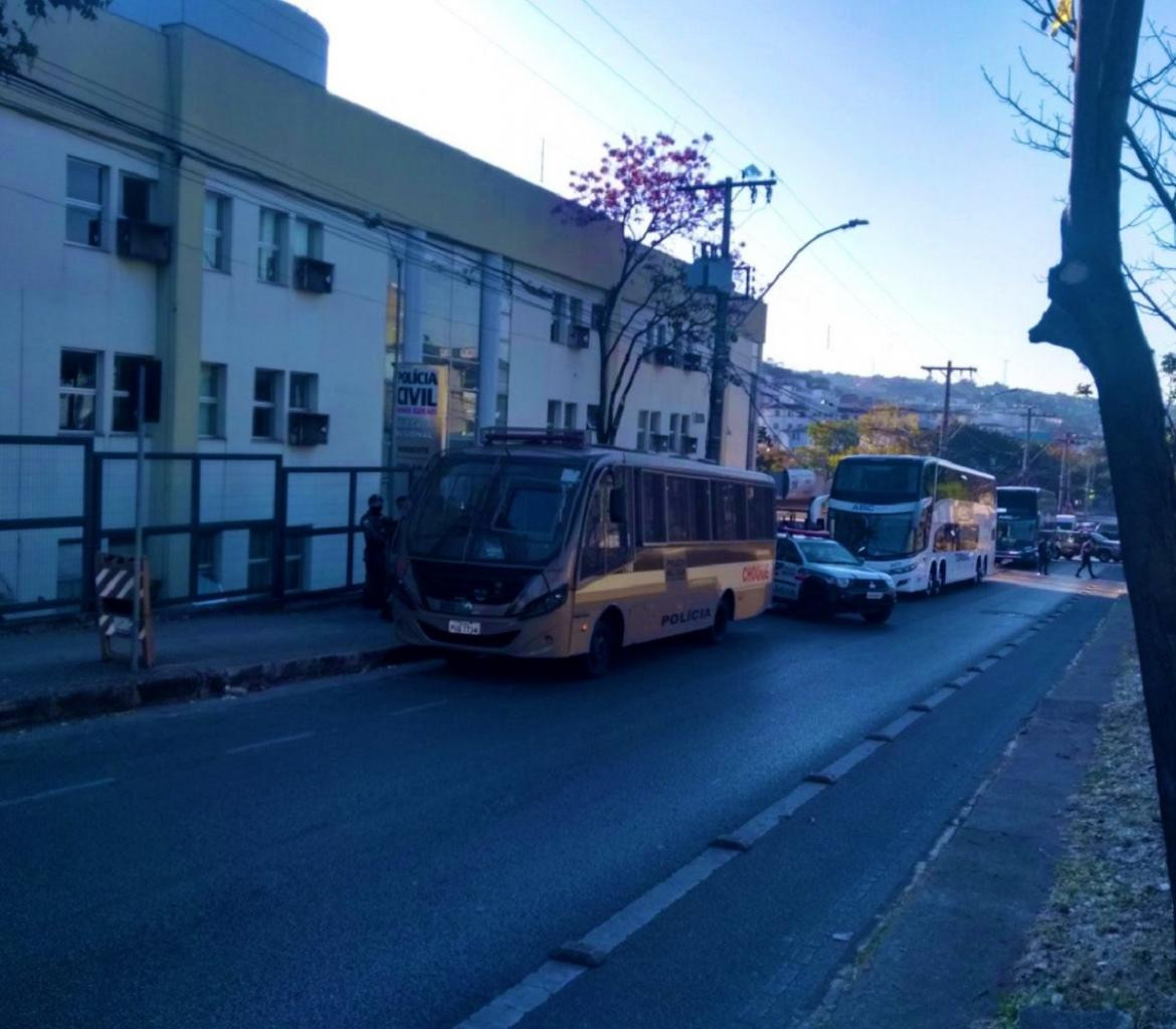 Micro de Boca en la comisaría de Belo Horizonte en Brasil.