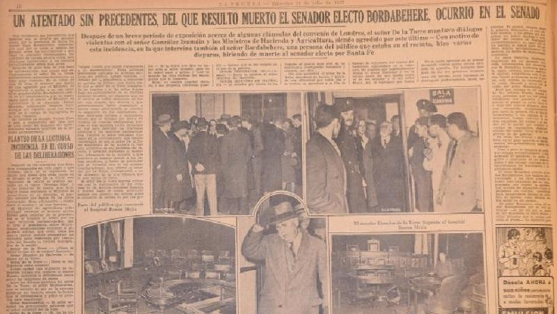 Tapa La Prensa, edición del miércoles 24-7-1935