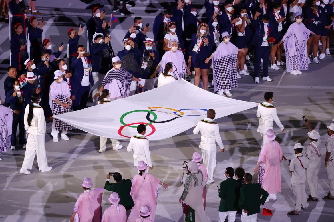 Paula Pareto en la ceremonia inaugural de los Juegos Olímpicos