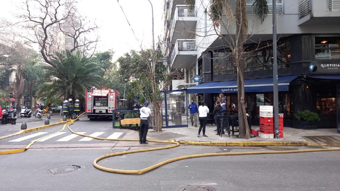 Incendio en Palermo, Instagram @EmergenciasBA