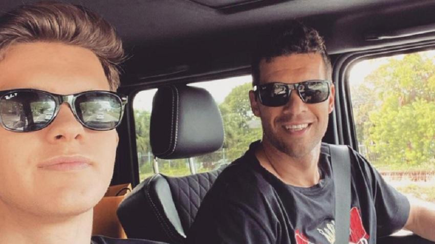 Emilio Ballack junto a su padre