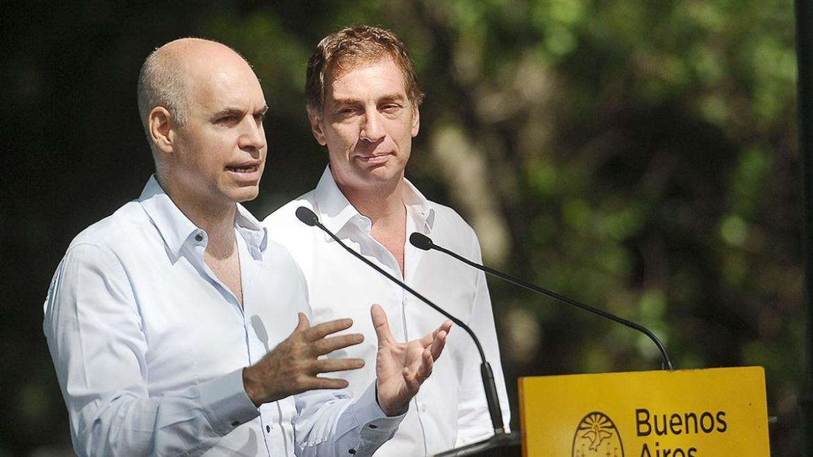 Horacio Rodríguez Larreta y Diego Santilli