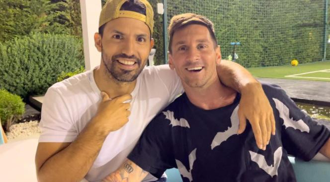Kun Agüero y Messi, foto Instagram