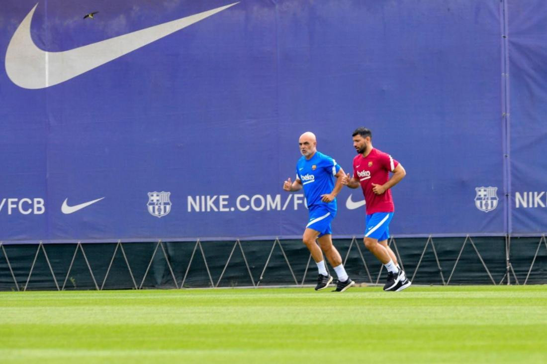 Sergio Kun Aguero, Barcelona, entrenamiento, NA