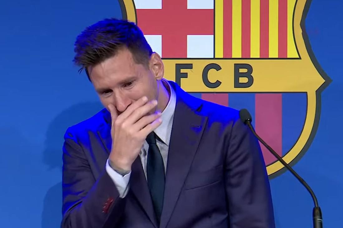 Lionel Messi, conferencia de prensa, despedida del Barcelona, NA