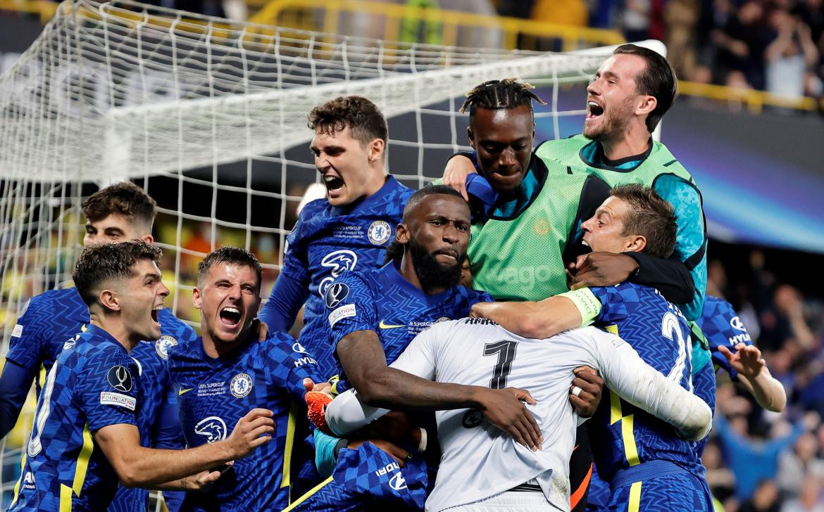 Festejo del Chelsea ante el Villarreal por la Supercopa de Europa, AGENCIA EFE