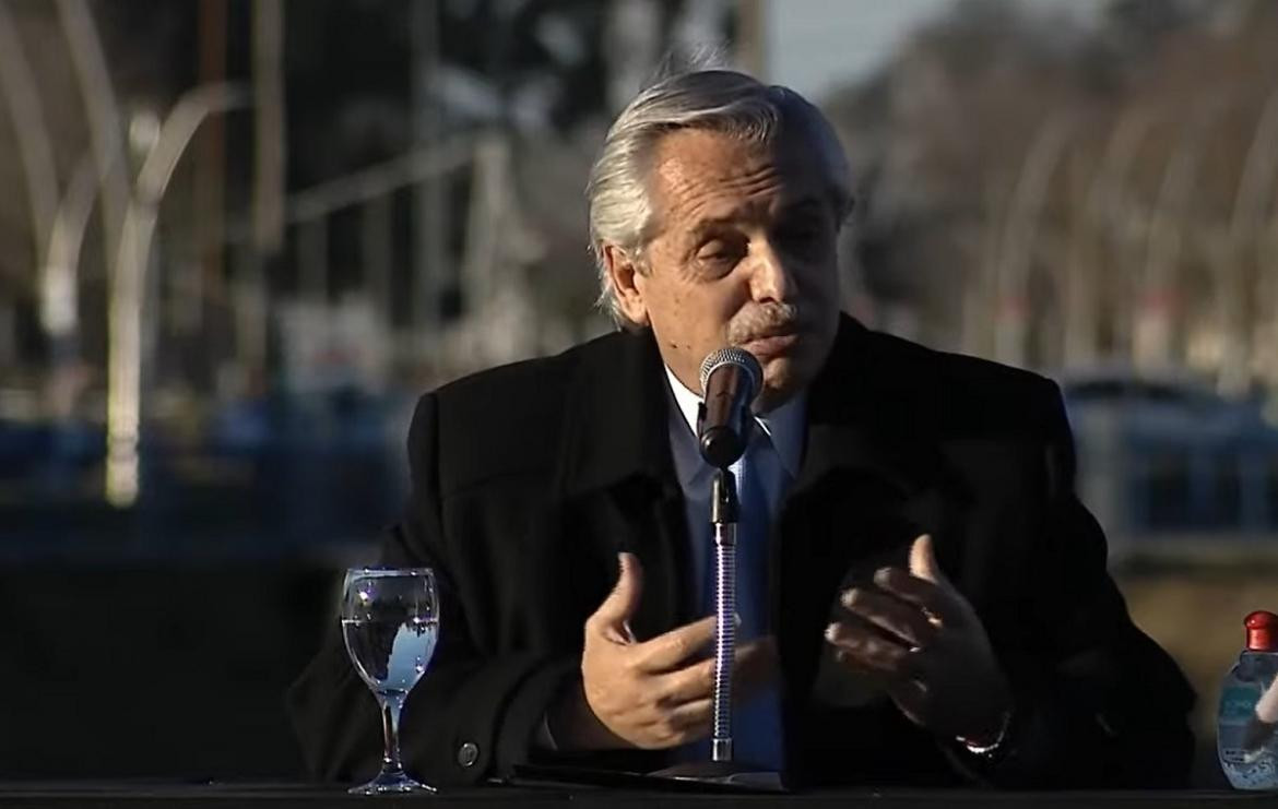 Alberto Fernández, acto en Olavarria.