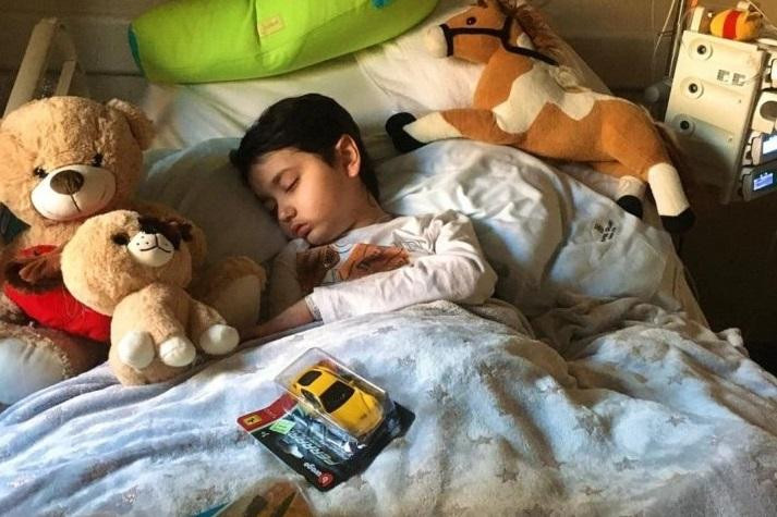 Agustín Vidal, pequeño con un tumor cerebral que deberá operarse en Estados Unidos